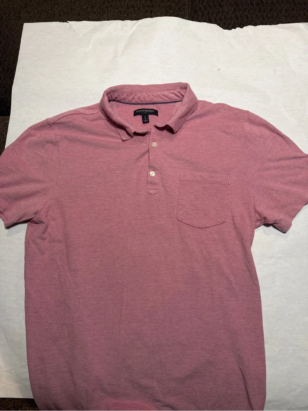 Banana Republic Men's Heathered Rose Polo